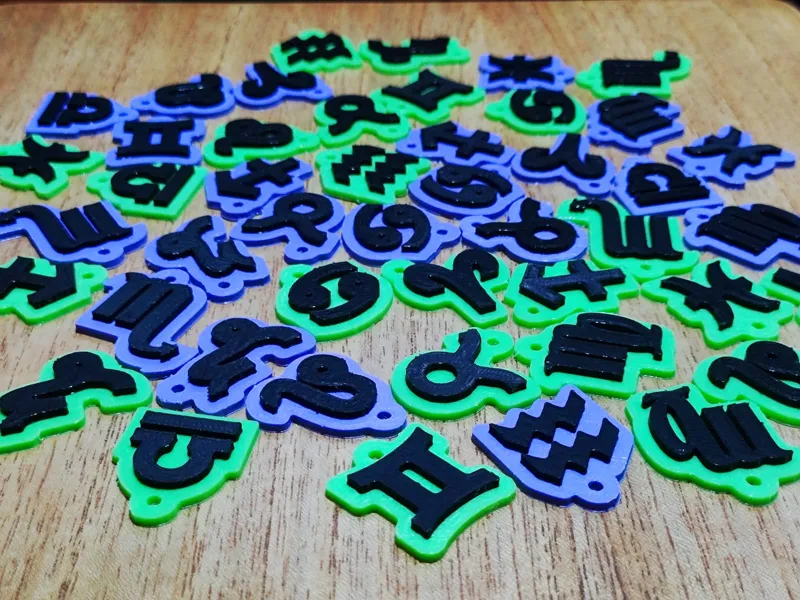 Zodiac Sign Keychain 