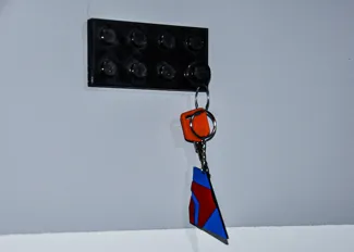 2x4 LEGOs keychain wall holder