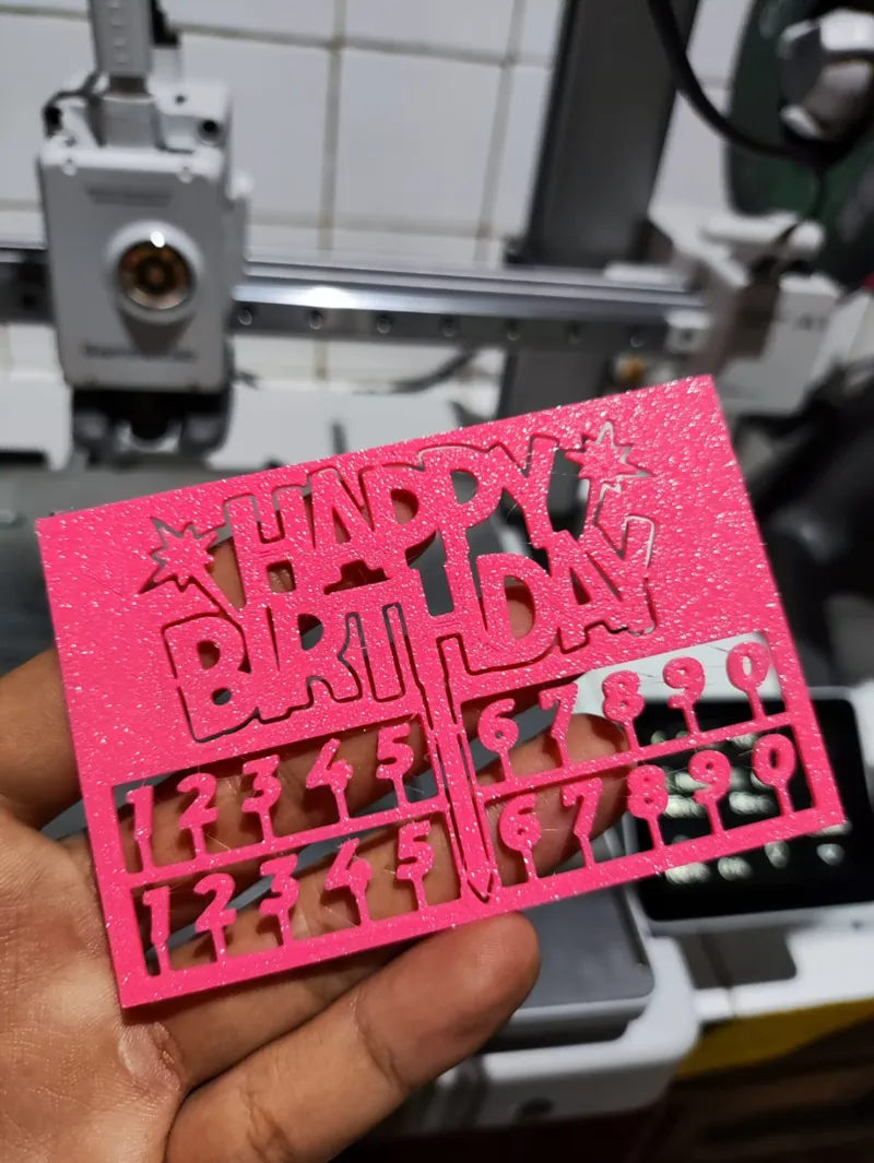 Birthday Kit Card - Simple birthday cake decoration in pocket