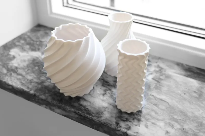 A Trio of Spiral Vases