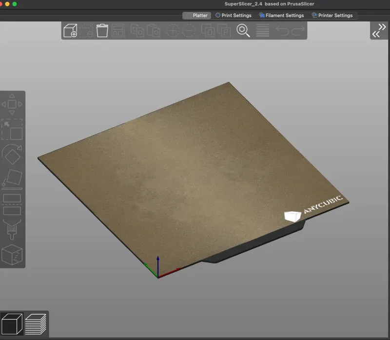 Anycubic Kobra Go Superslicer Bed Model