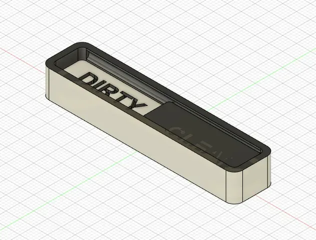 Dishwasher dirty/clean indicator with magnets