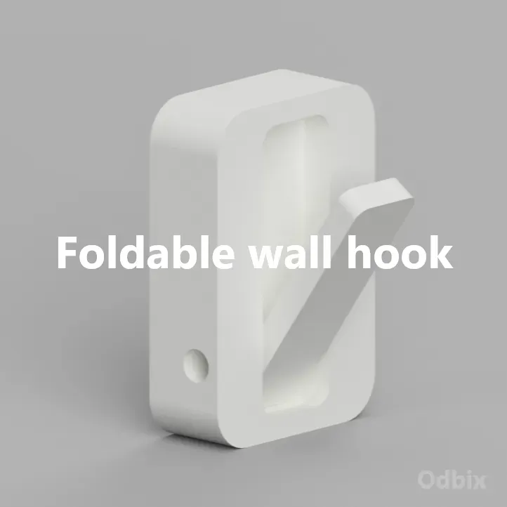 Small magnetic foldable wall hook