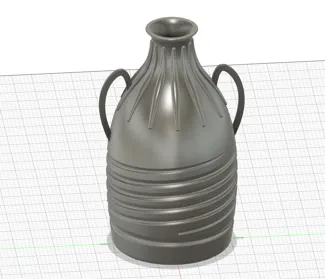 Unique Ancient Vase with Handles