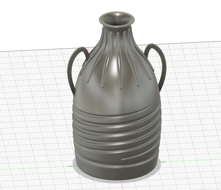 Unique Ancient Vase with Handles