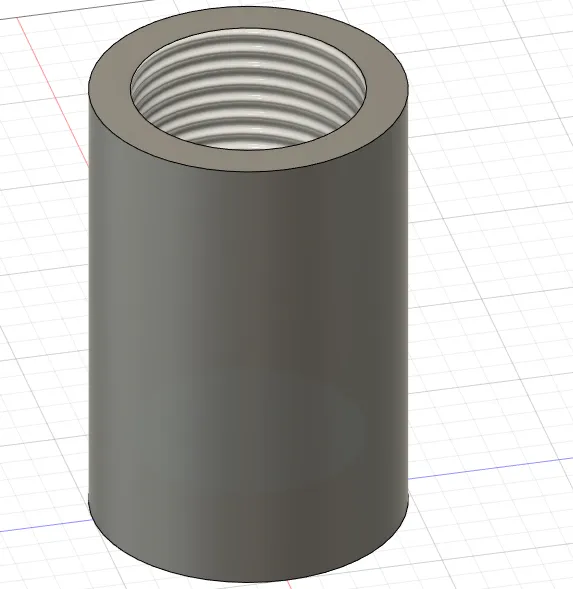 Threaded cylindrical storage container
