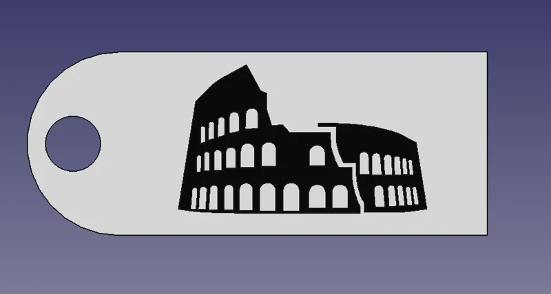 Colosseum 3D Keychain