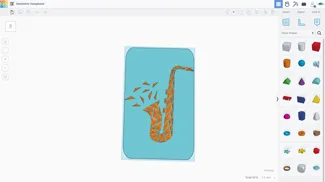 Geometric Saxophone on Plaque