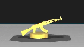 AK-47 with stand