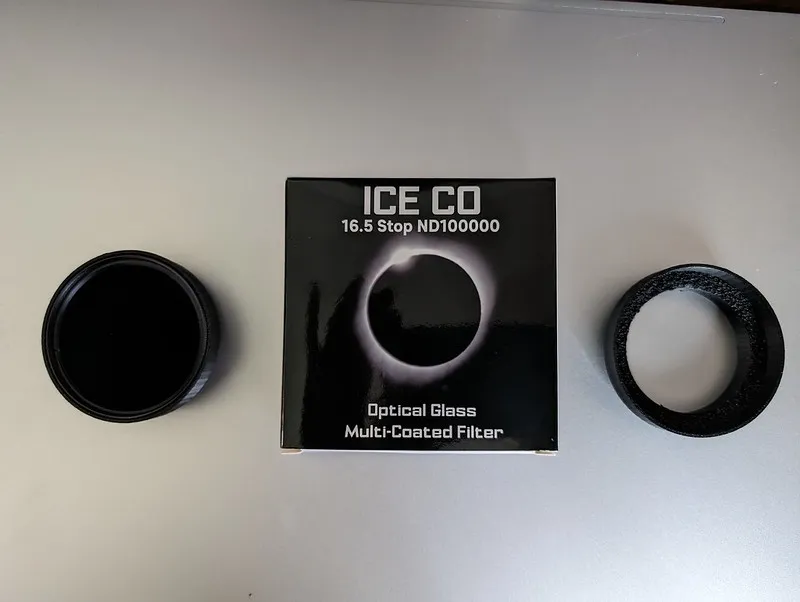 Seestar S50 Solar ICE CO 55mm ND100000 MC Glass Filter holder  -easy removal during Eclipse totality