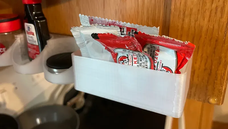 Floating Cabinet Sauce Packet Storage