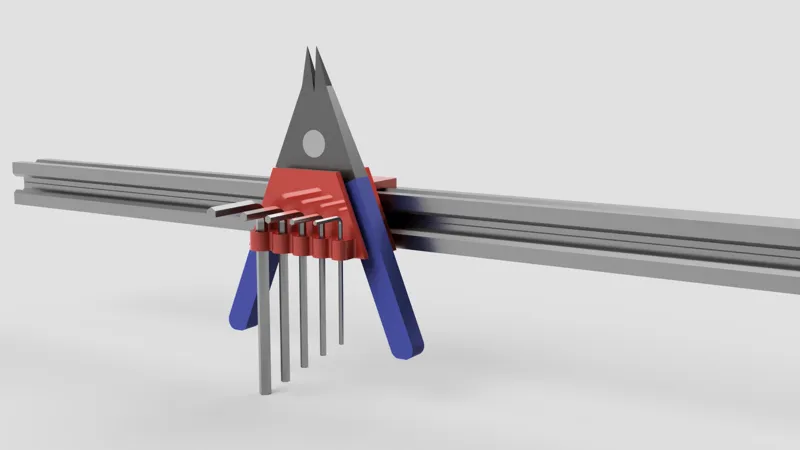 Tool Mount For Allen Keys and pliers extrusions