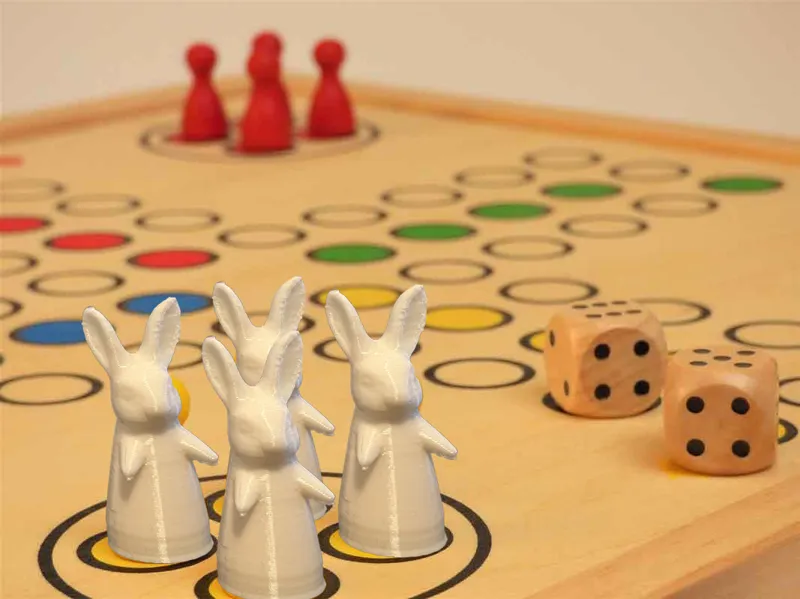 Bunny Ludo (mensch ärgere dich nicht!) Boardgame figures