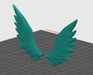 Lowpoly wings for cosplay and more