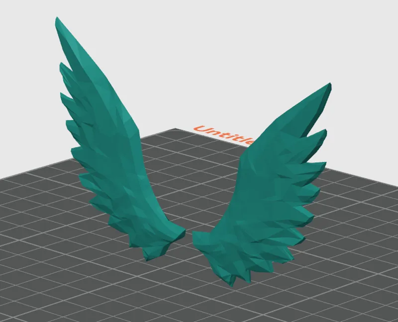 Lowpoly wings for cosplay and more