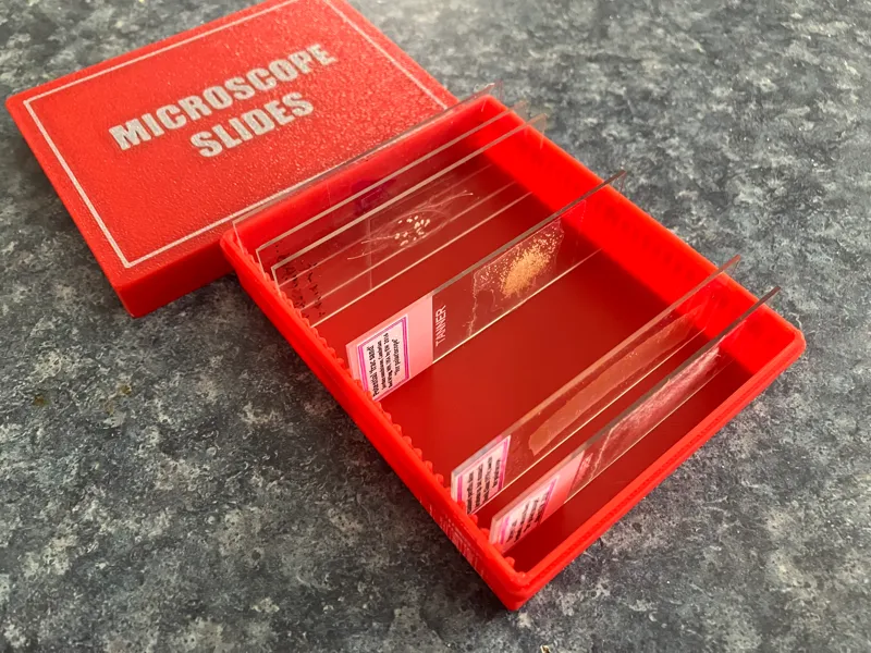 Microscope Slide Box Holds 30 slides