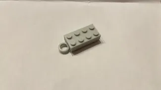 Toy brick keychain