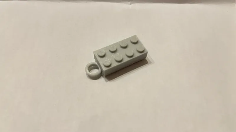 Toy brick keychain