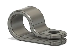 Cable/Wire Clamp with Chamfered edges, 10mm Diameter x 5mm screw (Resizable)