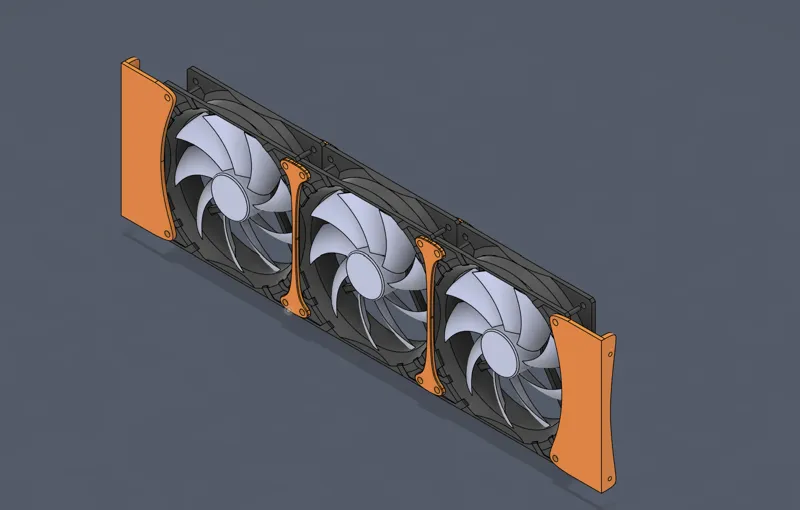 120mm Fan Wall Mounts for Rosewill RSV-R4000U 4U Server Chassis