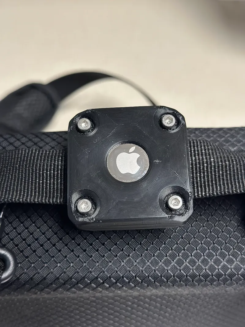 Airtag case for strap mount