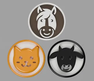 Cute Animal Sew On Buttons