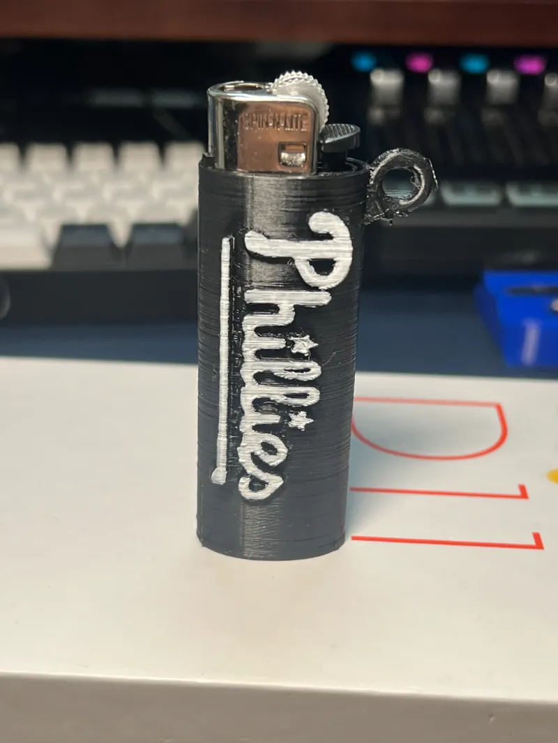 phillies logo & phanatic lighter case sleeve