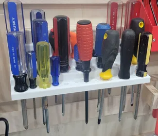 Wall mount screwdriver holder