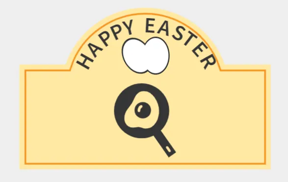 Happy easter sign for your kitchen 