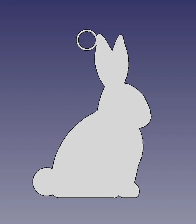 bunny keychain