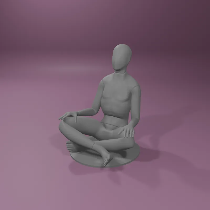 Meditating figure
