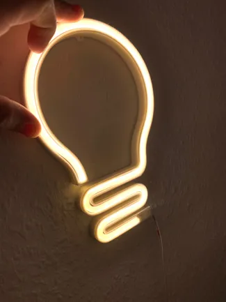 light bulb neon led with screw/nail hook 
