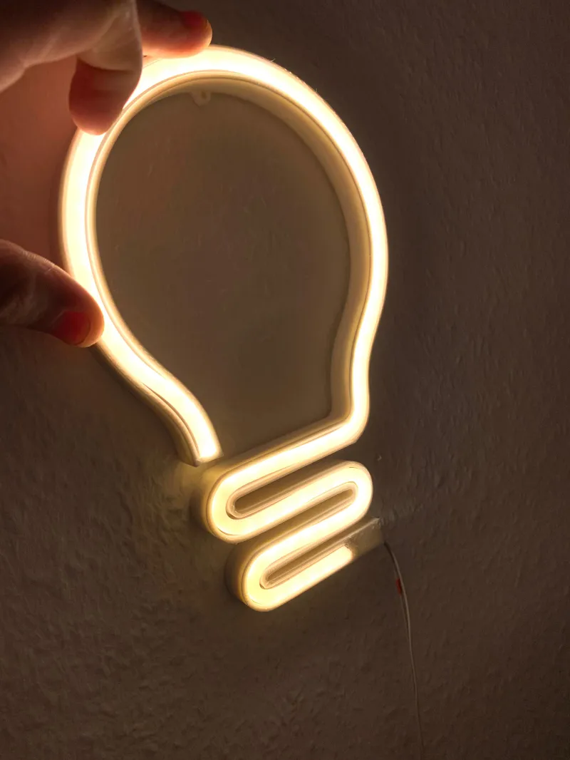 light bulb neon led with screw/nail hook 