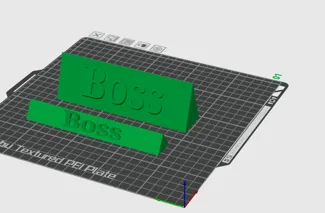 "Boss" Sign to place on desk
