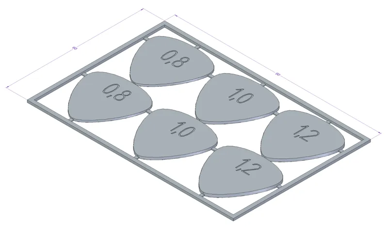 Guitarpick in Credit Card size 