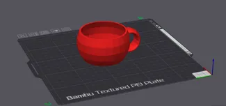 Low poly tea cup