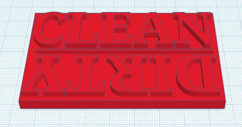 dish washer sign clean dirty
