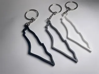 Palestine Outline Keychain