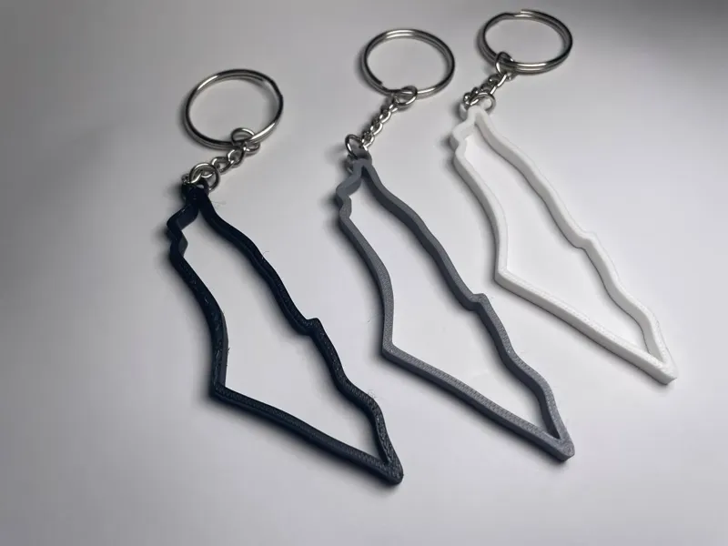 Palestine Outline Keychain