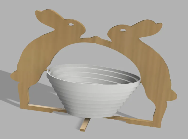 easter bunny shaped basket