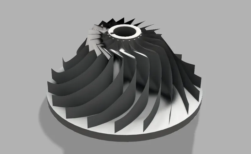Impeller for air compressor jet turbine project