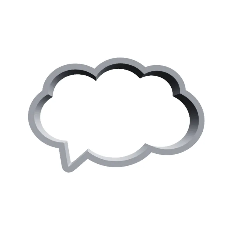 Chat comic bubble cookie cutter
