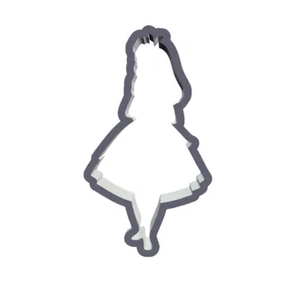 Alice in Wonderland cookie cutter