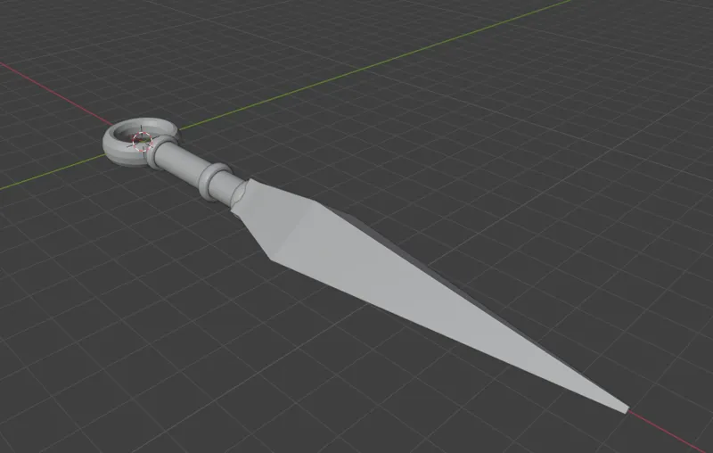 Ein Kunai Modell aus Naruto.