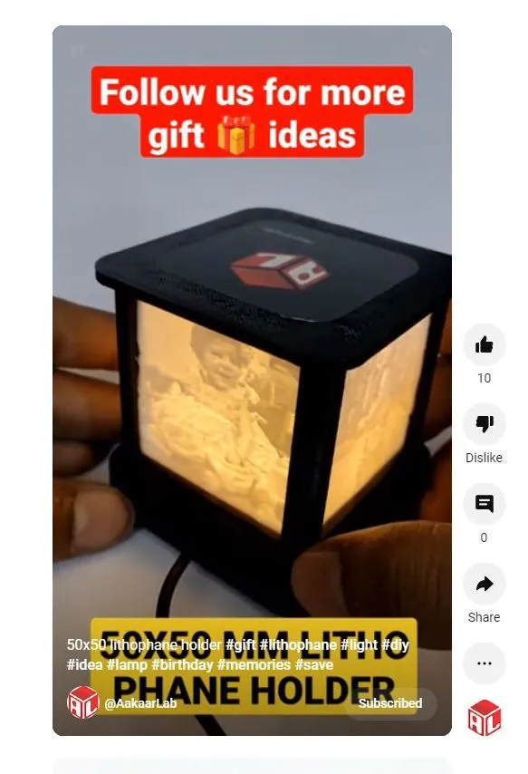 New Lithophane holder lamp 