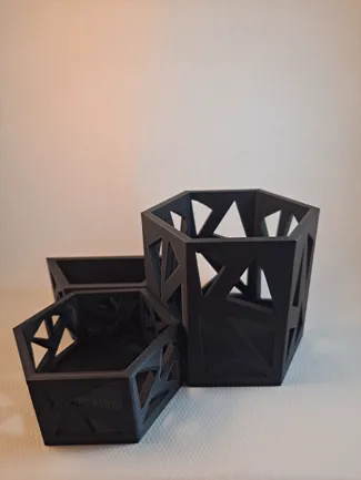 Modular Decorative Hexagon Storage Containers