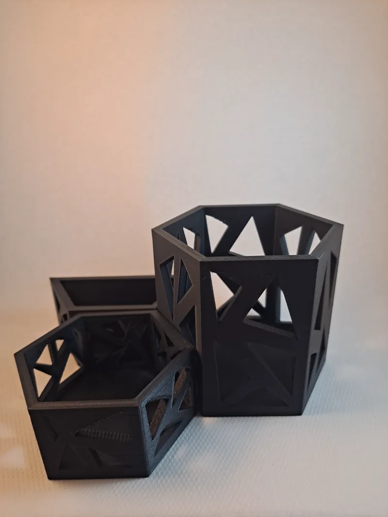 Modular Decorative Hexagon Storage Containers