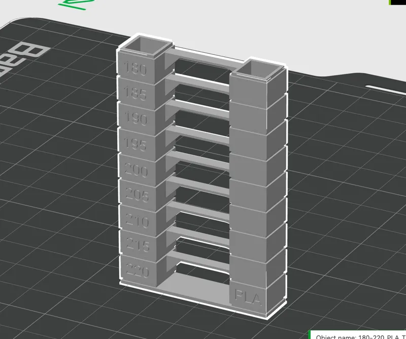 Temperature Calibration Tower - PLA