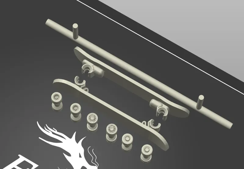 Finger Skate board With Rail