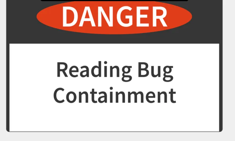Reader Danger SIgn